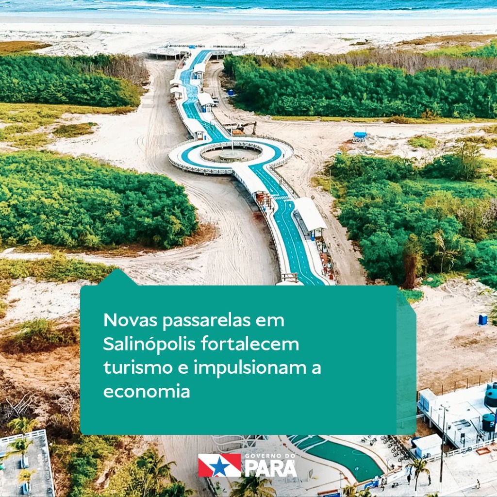 Novas passarelas na orla da Praia do Maçarico em Salinópolis